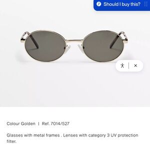 Massimo Dutti Golden Metal Frame Glasses